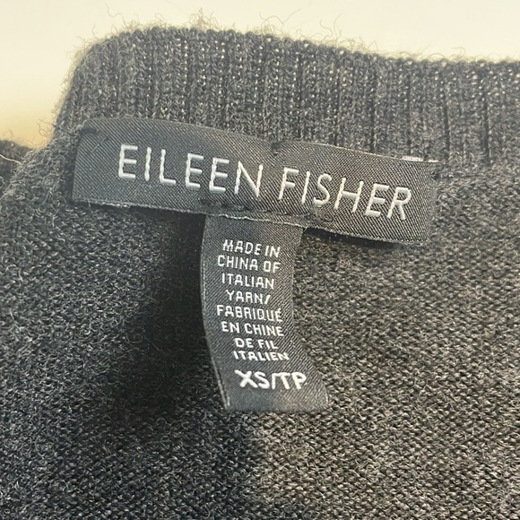 Eileen Fisher Merino Wool Sweater Size Extra Small Dark Grey - Picture 5 of 8